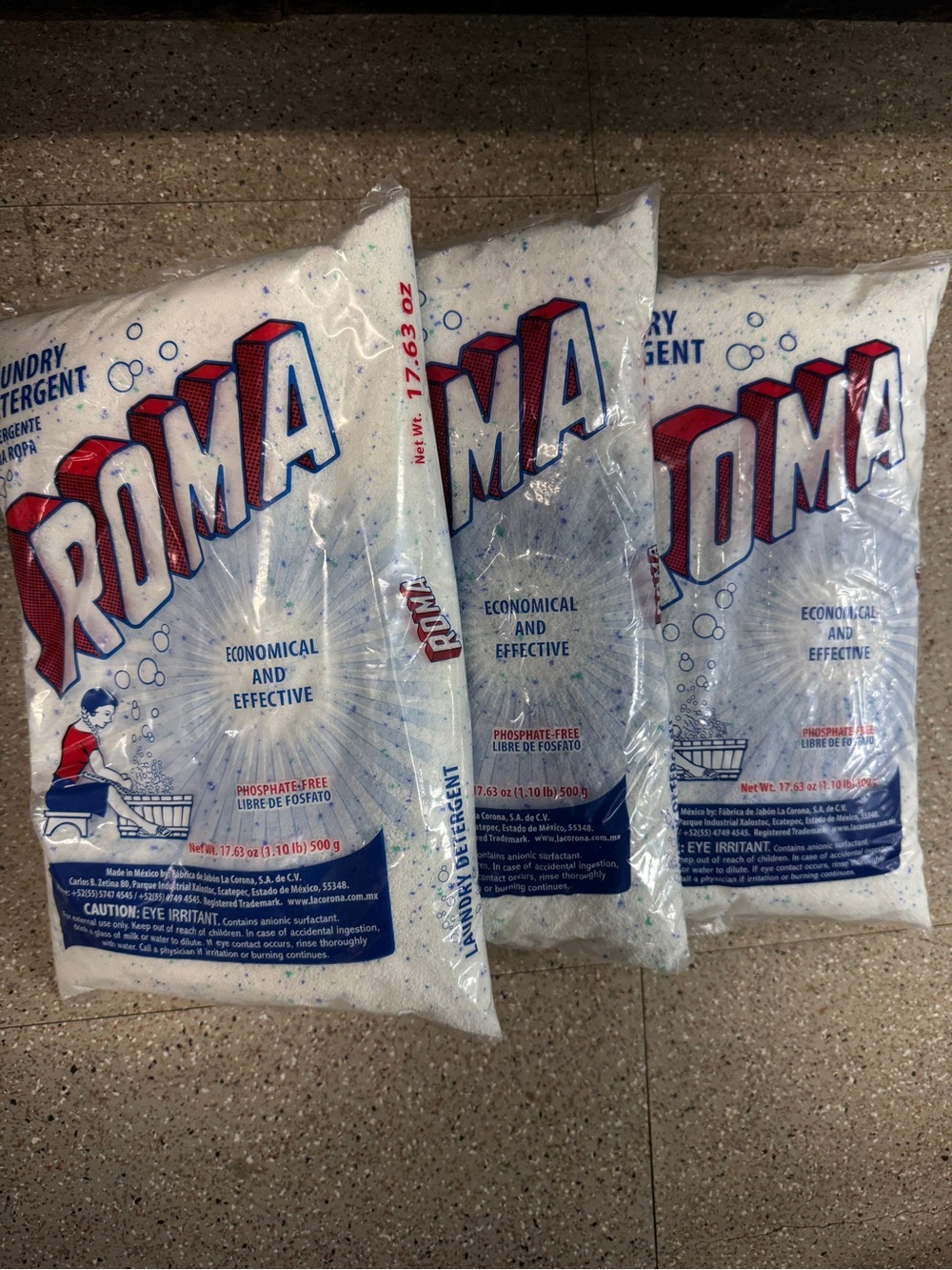 Roma Laundry Detergent Powder 1.1lb-3bags